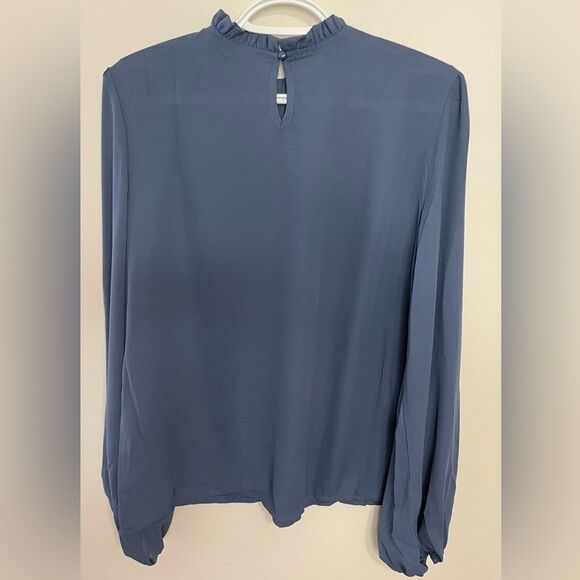 SHEIN Women’s Frilled Neck Lantern Sleeve Blouse Top. Size Large. NWT - Picture 6 of 14